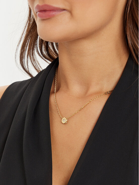 Guess Guess Zestaw łańcuszek i bransoletka JUBS04 692JW Złoty