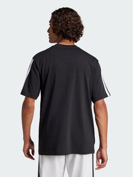 adidas adidas T-Shirt Essentials 3-Stripes Single Jersey Tee Czarny Regular Fit