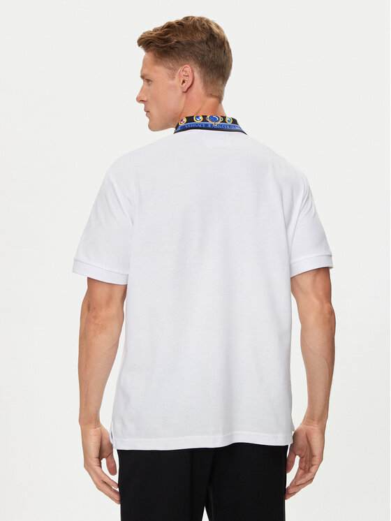 Versace Jeans Couture Versace Jeans Couture Polo 76GAGT11 Biały Regular Fit