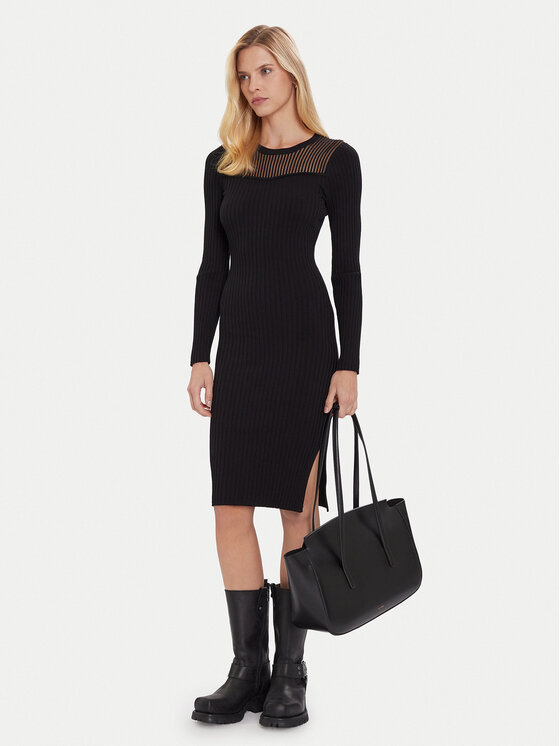 Morgan Morgan Trikotažinė suknelė 252-RMAN Juoda Slim Fit