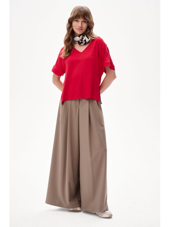 blue shadow blue shadow Bluzka Texo Czerwony Regular Fit