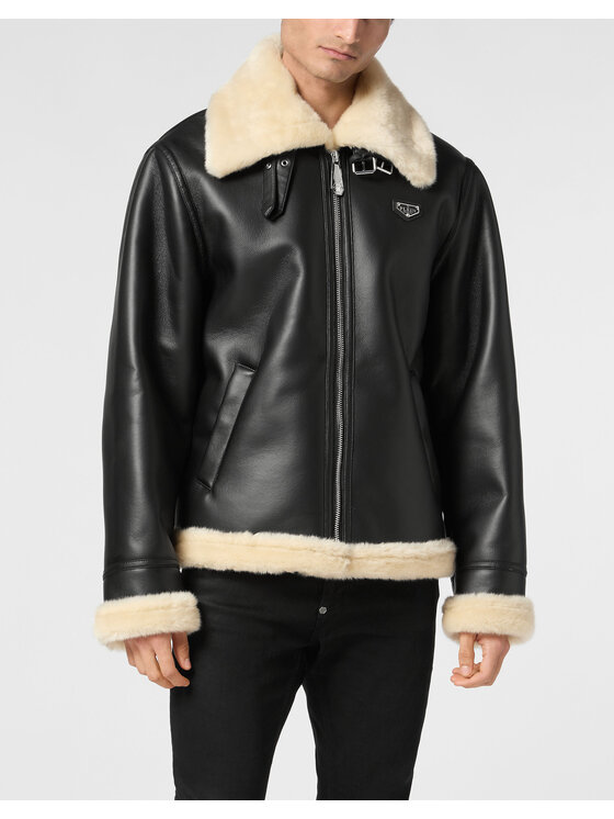 PHILIPP PLEIN PHILIPP PLEIN Vatovaná bunda 22883 Čierna Regular Fit