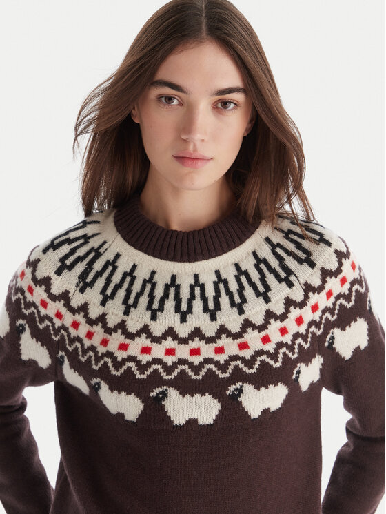 Hunter Hunter Džemper Ashie HARW0074251 Smeđa Regular Fit