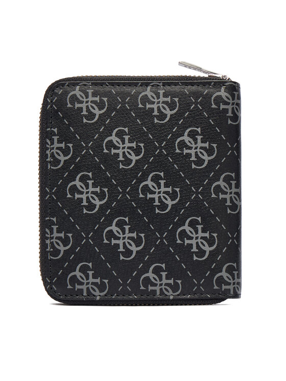 Guess Guess Малък мъжки портфейл SMMALO LEA02 Черен