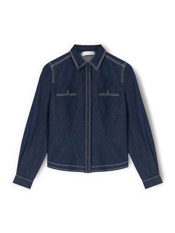 Motivi Motivi Camicia 5400Q000909N034 Blu Regular Fit