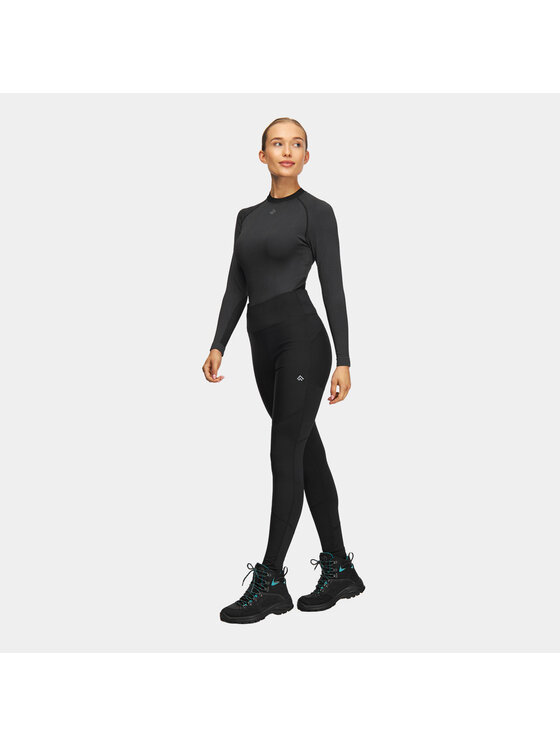 Alpinus Alpinus Legginsy Orta Czarny Regular Fit