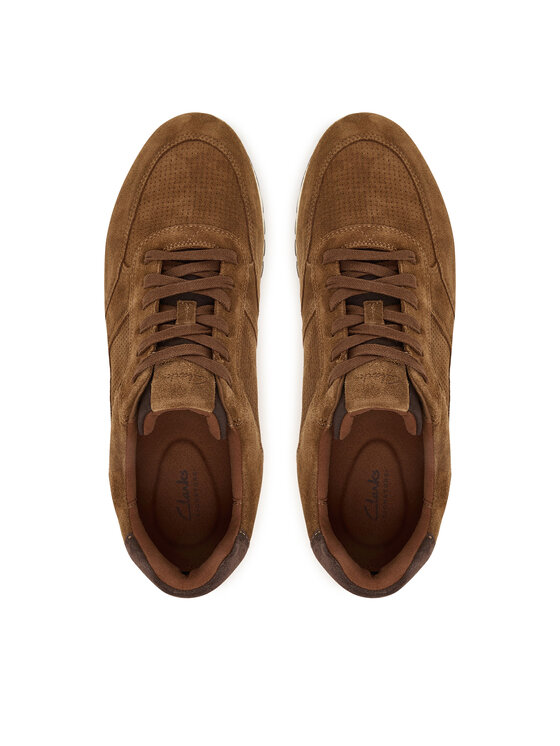 Clarks Clarks Сникърси Radwell Tie 26186564 Кафяв