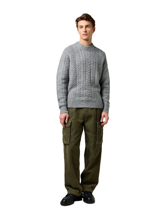 Wrangler Wrangler Sweter 112371666 Szary Regular Fit