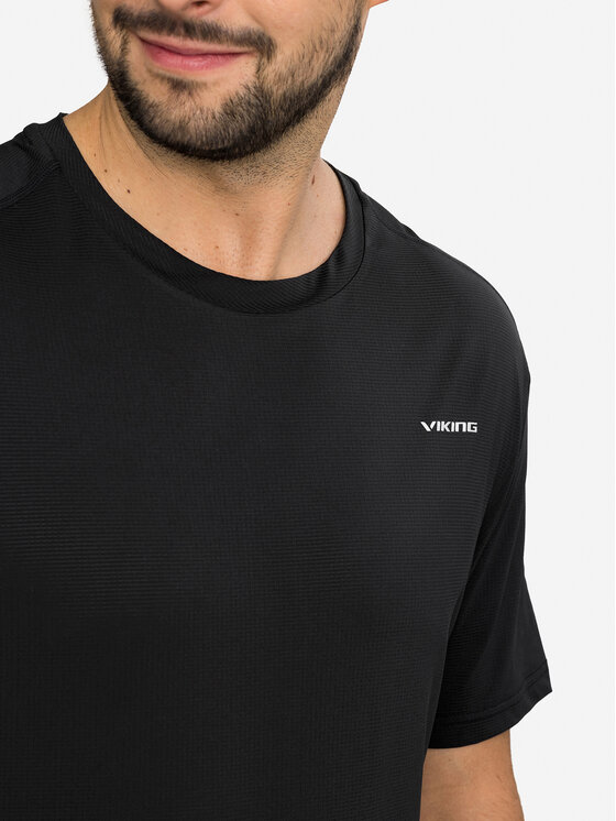 Viking Viking T-Shirt Tover Czarny Regular Fit