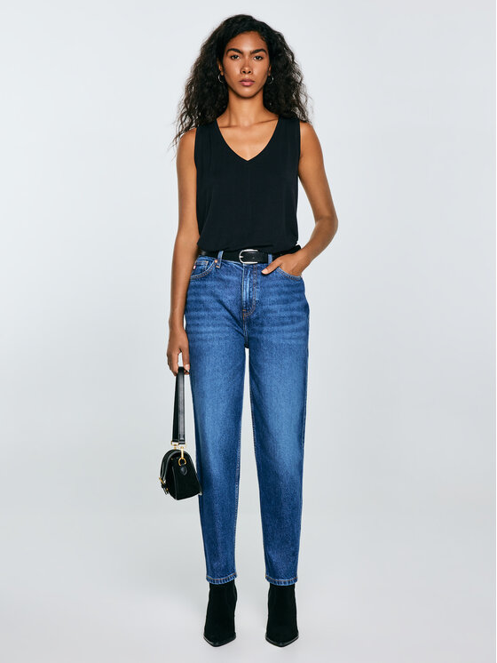 BIG STAR BIG STAR Jeansy SILLA Granatowy Boyfriend Fit