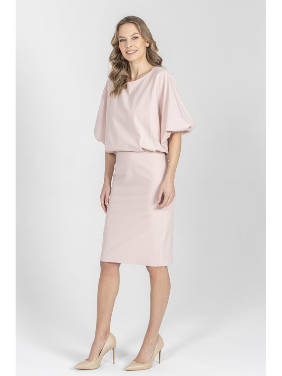 Deni Cler Milano Deni Cler Milano Sukienka koktajlowa W-DC-3369-F2-G3-31-1 Różowy Regular Fit
