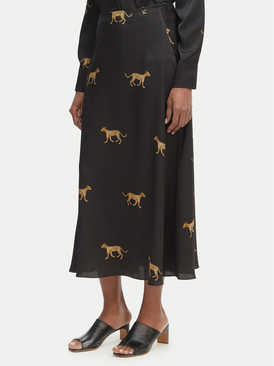 LOLA CASADEMUNT LOLA CASADEMUNT Maxi sukňa LS2608008 Čierna Regular Fit