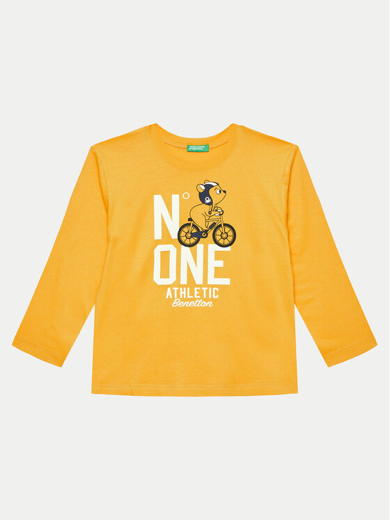 United Colors Of Benetton Bluză 3I1XG10FL Galben Regular Fit