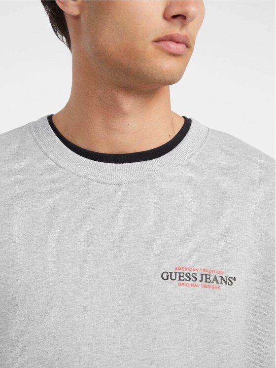 Guess Jeans Guess Jeans Bluza 165573 Szary Classic Fit