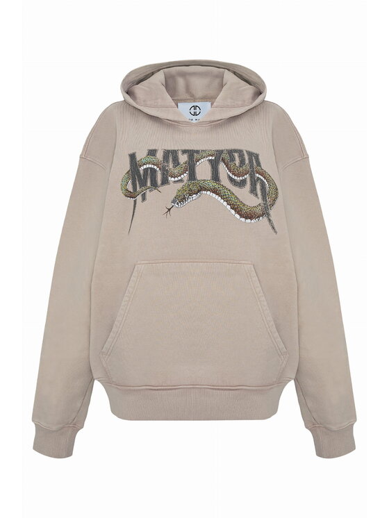 Magda Matyja Magda Matyja Bluza Snake Hoodie Beżowy Oversize