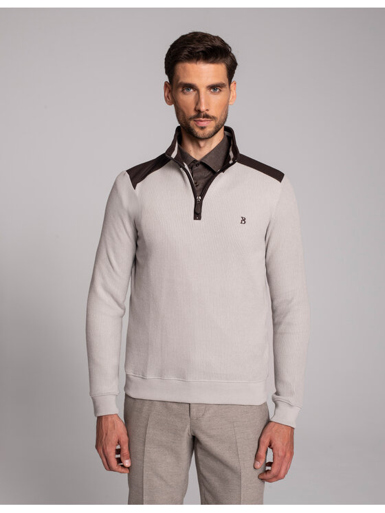 Borgio Borgio Bluza imola Szary Classic Fit