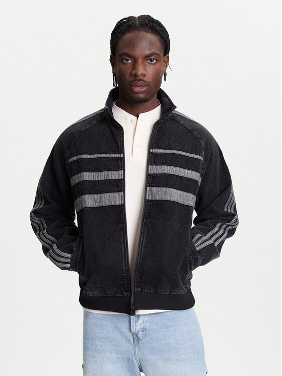 adidas adidas Bluză adicolor First Black Denim JW5883 Negru Regular Fit