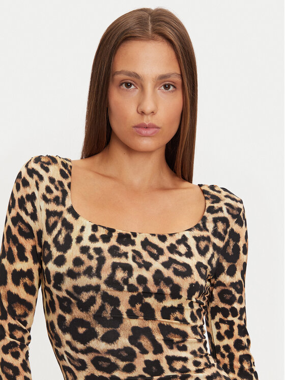 Marciano Guess Marciano Guess Každodenní šaty 4BGK12 6264A Hnědá Slim Fit