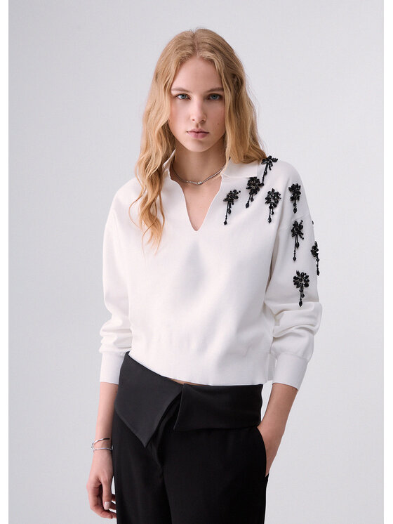 Liu Jo Liu Jo Maglione CF6161MS99ED3110 Bianco Regular Fit