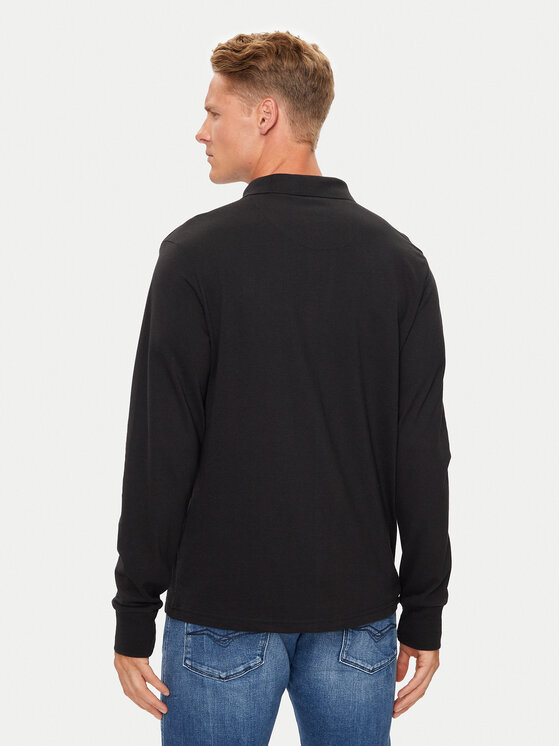 Brave Soul Brave Soul Тениска с яка и копчета MLT-412KLAY Черен Regular Fit