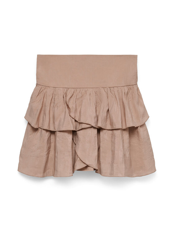 Vero Moda Vero Moda Spódnica mini Clara 10336425 Beżowy Regular Fit