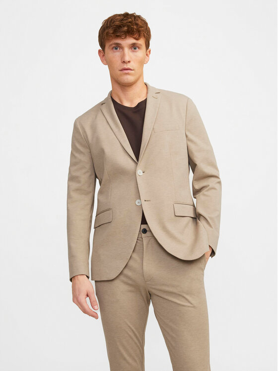 Jack&Jones Jack&Jones Sakko 12242387 Beige Slim Fit