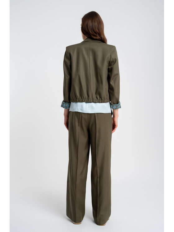 CLICK CLICK Παντελόνι υφασμάτινο 30-344 Χακί Loose Fit
