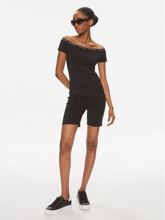 Calvin Klein Jeans Calvin Klein Jeans Κολάν Ποδηλασίας Logo J20J223137 Μαύρο Slim Fit