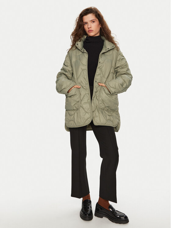 Deha Deha Átmeneti kabát D12578 Zöld Relaxed Fit
