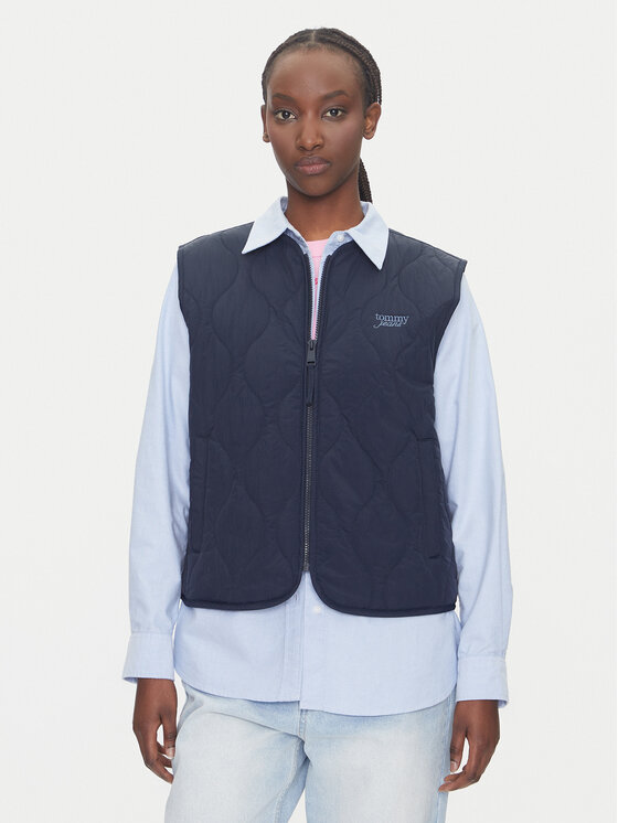 Tommy Jeans Športová vesta Onion DW0DW21184 Tmavomodrá Regular Fit