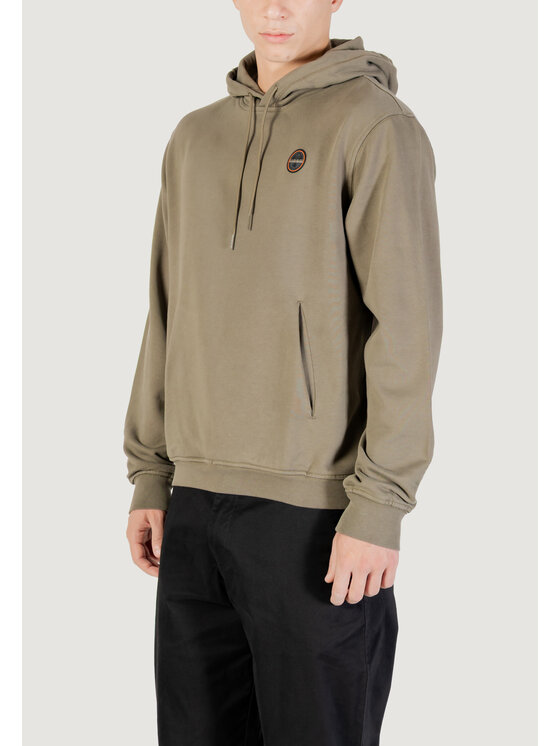 Napapijri Napapijri Μπλούζα B-BADGE H Πράσινο Egg Fit