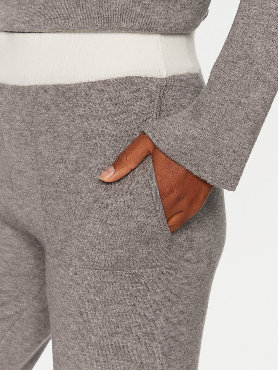 Deha Deha Pantaloni in maglia D12825 Grigio Regular Fit