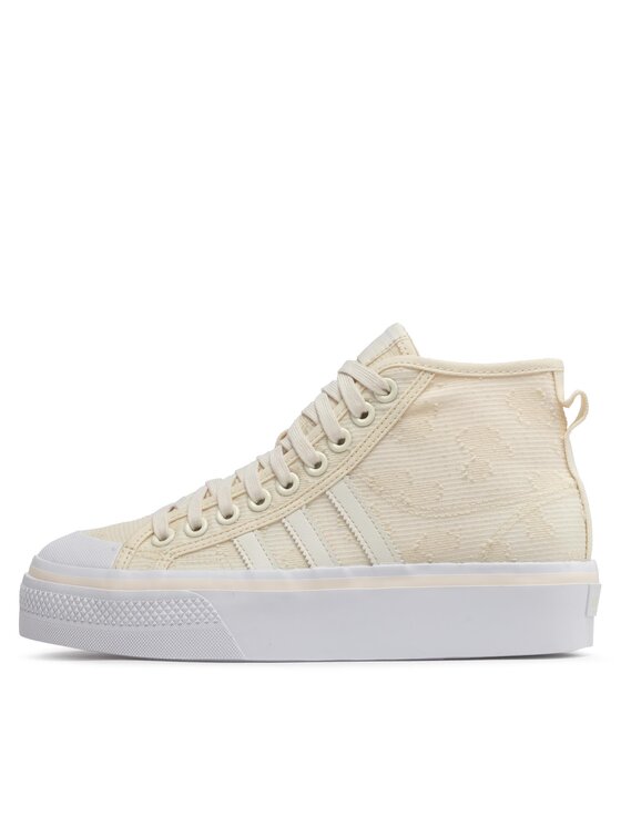 adidas adidas Sneakersy Nizza Platform Mid W GX8356 Beżowy