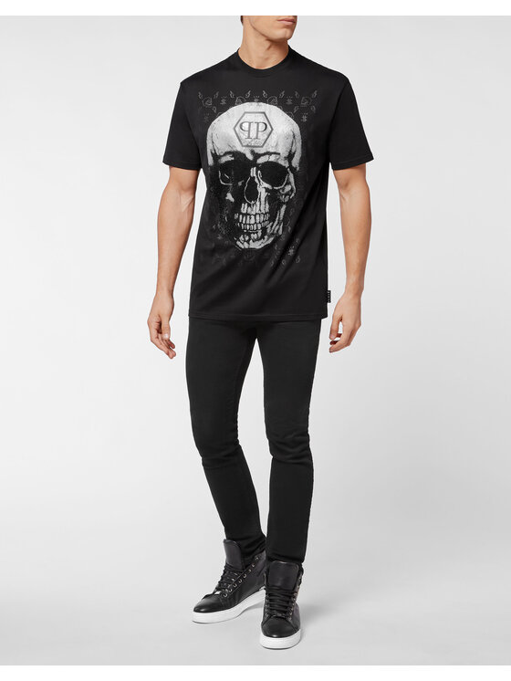 PHILIPP PLEIN PHILIPP PLEIN T-Shirt 3489 Czarny Regular Fit