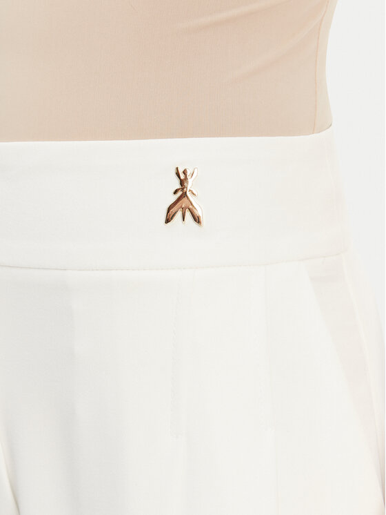 Patrizia Pepe Patrizia Pepe Palazzo hlače 2P1684 A411 Bela Regular Fit