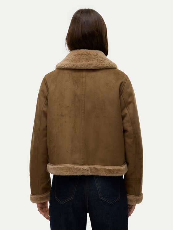Vero Moda Vero Moda Báránybőr kabát Peggy 10290150 Barna Regular Fit