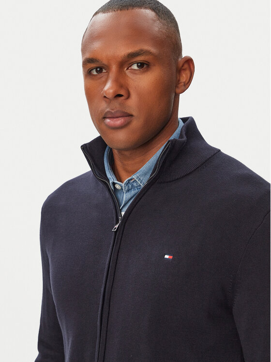 Tommy Hilfiger Tommy Hilfiger Kardigan MW0MW36517 Granatowy Regular Fit