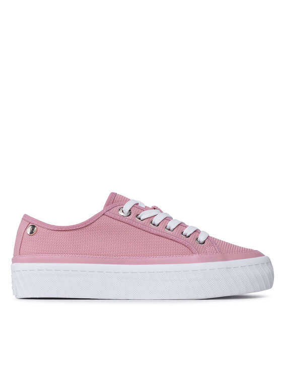 Tommy Hilfiger Teniși Platform Vulcanized Sneaker FW0FW07156 Roz