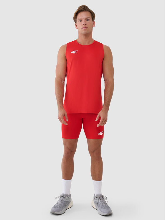 4F 4F Szorty sportowe NOS Czerwony Slim Fit