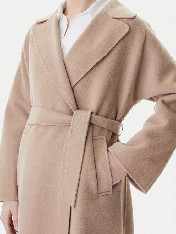 Weekend Max Mara Weekend Max Mara Palton de lână Civada 2615011011 Bej Regular Fit