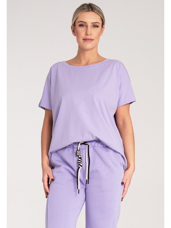 FIGL FIGL Tričko M1164 Fialová Regular Fit