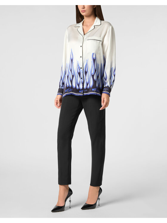 PHILIPP PLEIN PHILIPP PLEIN Košeľa 23159 Biela Fitted Fit