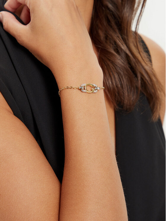 Guess Guess Zestaw bransoletka i kolczyki JUBS04 693JW Złoty