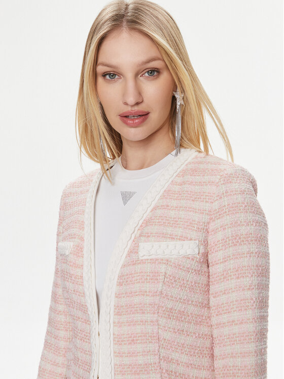 Guess Guess Sakoi Tosca Braid Boucle J W4RN38 WFWV2 Ružičasta Regular Fit
