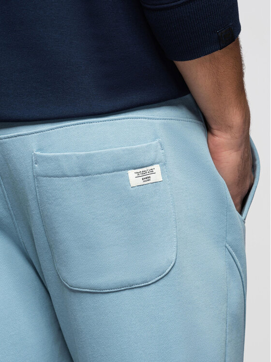 Ombre Ombre Spodnie dresowe OM-PABS-0305 Niebieski Regular Fit