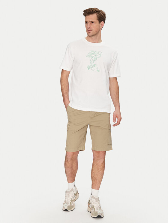 New Balance New Balance Majica MT51978 Bela Relaxed Fit