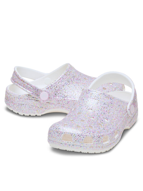 Crocs Crocs Чехли Classic Fantasy Glitter Clog K 212561 Бял