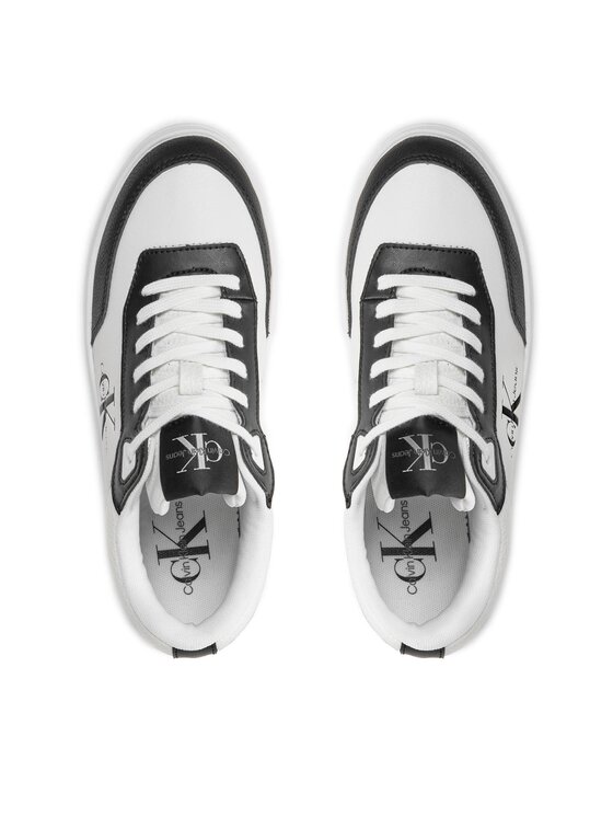 Calvin Klein Jeans Calvin Klein Jeans Sneakersy Bold Flatf Low Lace Mix Ml Fad YW0YW01316 Černá