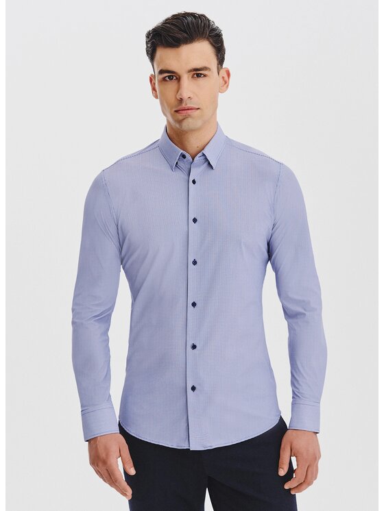 Pako Lorente Pako Lorente Koszula P25WF-1X-052 Granatowy Slim Fit