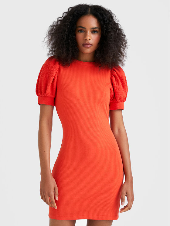 Desigual Desigual Ежедневна рокля Valentina 22WWVK78 Червен Slim Fit